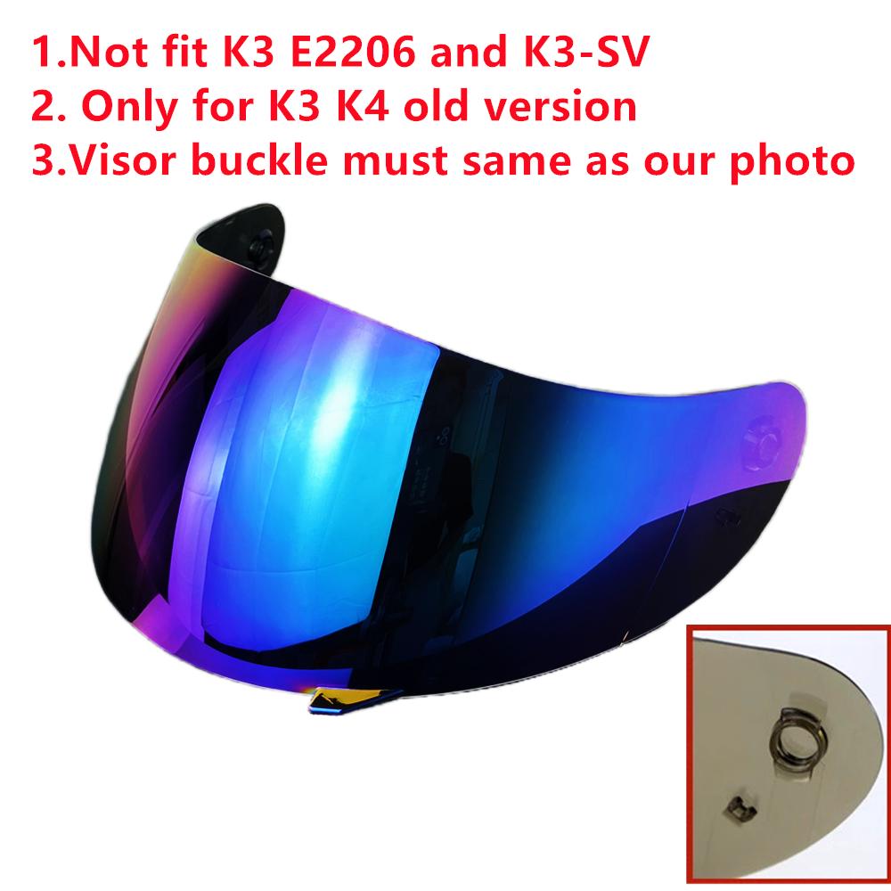 Visier für AGV Old K3 K4 Helm Zubehör Viseira Capacete Ersatz Sonnenschutzlinse Antibeschlagbeschichtung UV-Schutz Lentes