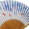 Kimono Folding White Bamboo with Goldfish [Stylish Iroha] Women's Fan, Scented, Design, 19.5cm