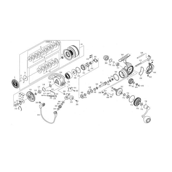 Daiwa 22 Caldia SW 8000-H Spool (Part No. 8, Code 6M301801)