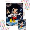 Diamond Art Painting Kit Mickey Astronaut 5D Diamond Painting Dot Art Home Wall Decor