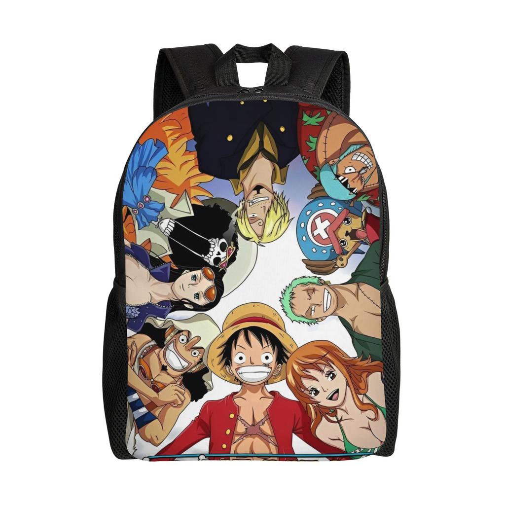 One Piece Casual Backpack Sports Student Hiking Travel Luffy Zoro Sanji Daypack for Men Women College Shoulder Bag