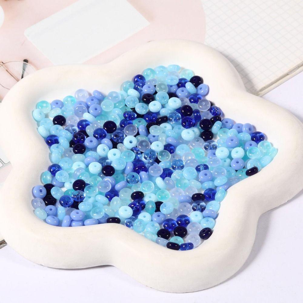 105Pcs Mixed Color DIY Jewelry Beads Multi-clolor Crystal Beads Flat Round Beads Mobile Phone Chain