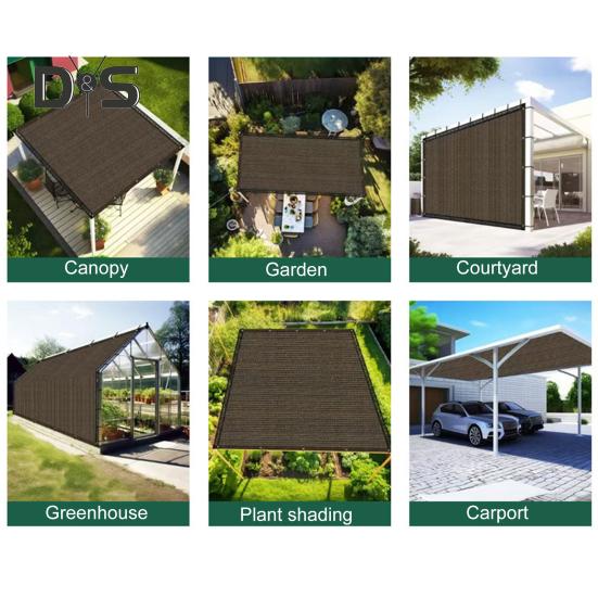 Sunshade Cloth with Grommets UV Protection Pergola Shade Cover Mesh Canopy Fence Privacy Screen for Patio Garden Backyard