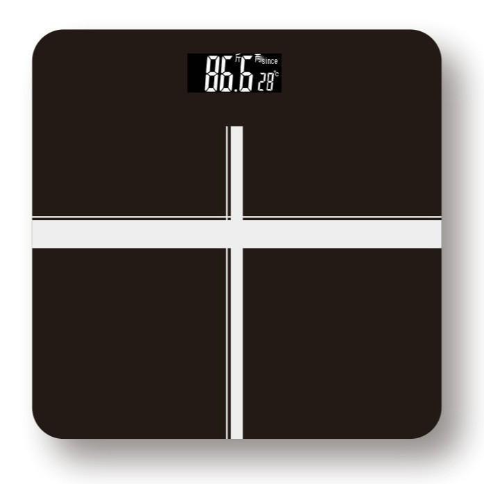 Cross-Pattern Smart Electronic Body Scale for Home Use Pink Cross (Battery)