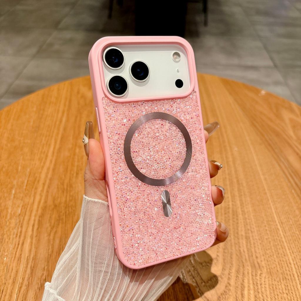 Applicable to iPhone11promax mobile phone case 11AIR full diamond 11 skin feeling luxury s11 flash diamond magnetic case s11