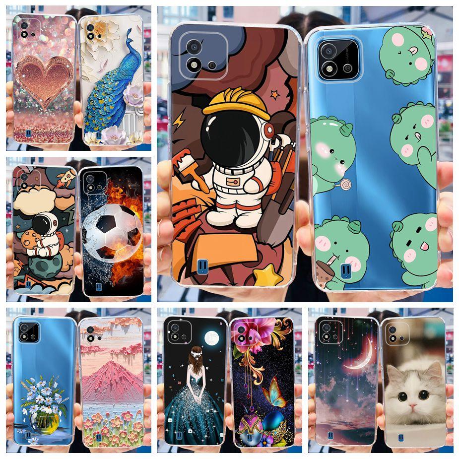 For Realme C11 2021 Case Cute Dinosaur Astronaurt Cover Soft Silicone Phone Case For Realme C11 2020 RealmeC11 2021 Fundas Coque