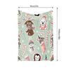 Cozy Christmas Blanket Flannel Throw Winter Warm Decorative Holiday Gift Festive Reindeer Snowman Pattern Soft Plush Bedspread