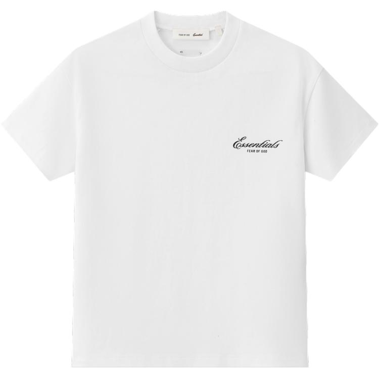 Fear of God Essentials Фирменная Классическая Футболка Ярко-белая Женские Топы 125SP265913FW XS