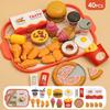 Kids' Pretend Play Fast Food Kitchen Set - Burger, Fried Chicken & Western Cuisine Cooking Toy
