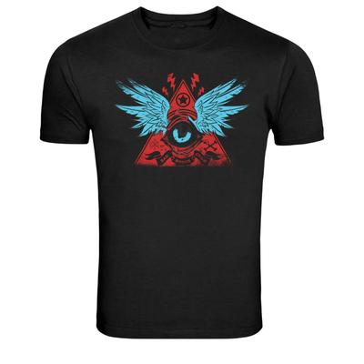 All Seeing Eye Winged Pyramid Occult Graphic T-Shirt
