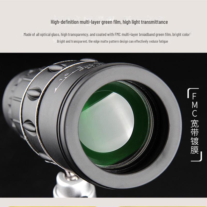 Monokulární dalekohled 16x52 s vysokým rozlišením a nočním viděním při slabém osvětlení pro mobilní fotografii