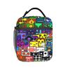 Insulated Lunch Bag Geometry Cube Game Merch  Lunch Food Box Harajuku Thermal Cooler Bento Box For School
