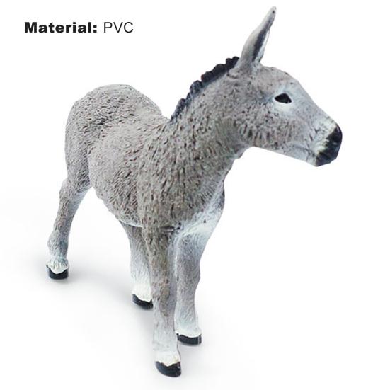Smooth Surface Durable Daily Delicate Craft Wild Animal Donkey Statue Donkey Model