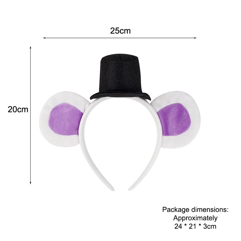 Urocza Opaska z Uszami Misia Halloweenowa Opaska do Włosów Kostium Zwierzęcy Dzieci Dorosły Akcesoria na Imprezę na Halloween Cosplay