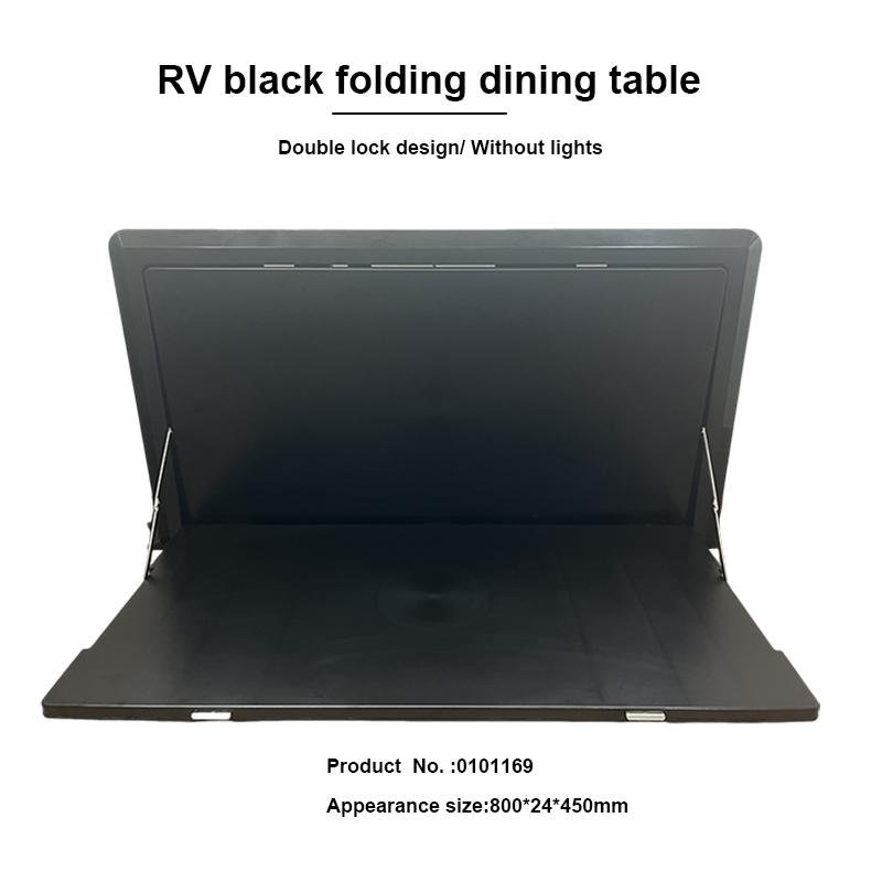 RV Outdoor Lighted Folding Plastic External tilt Dining Table Shelf With lock apply to motorhome caravan accessories