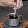 Titanium Double Wall Coffee Cup With Handle Portable Outdoor Tea 100ml Modern Minimalist Design