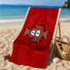 Strandtuch mit Wappen der Portugiesischen Fußballföderation, Schnell trocknend, Pflegeleicht, Geeignet für Fitness und Strandurlaub, Sport-Essential