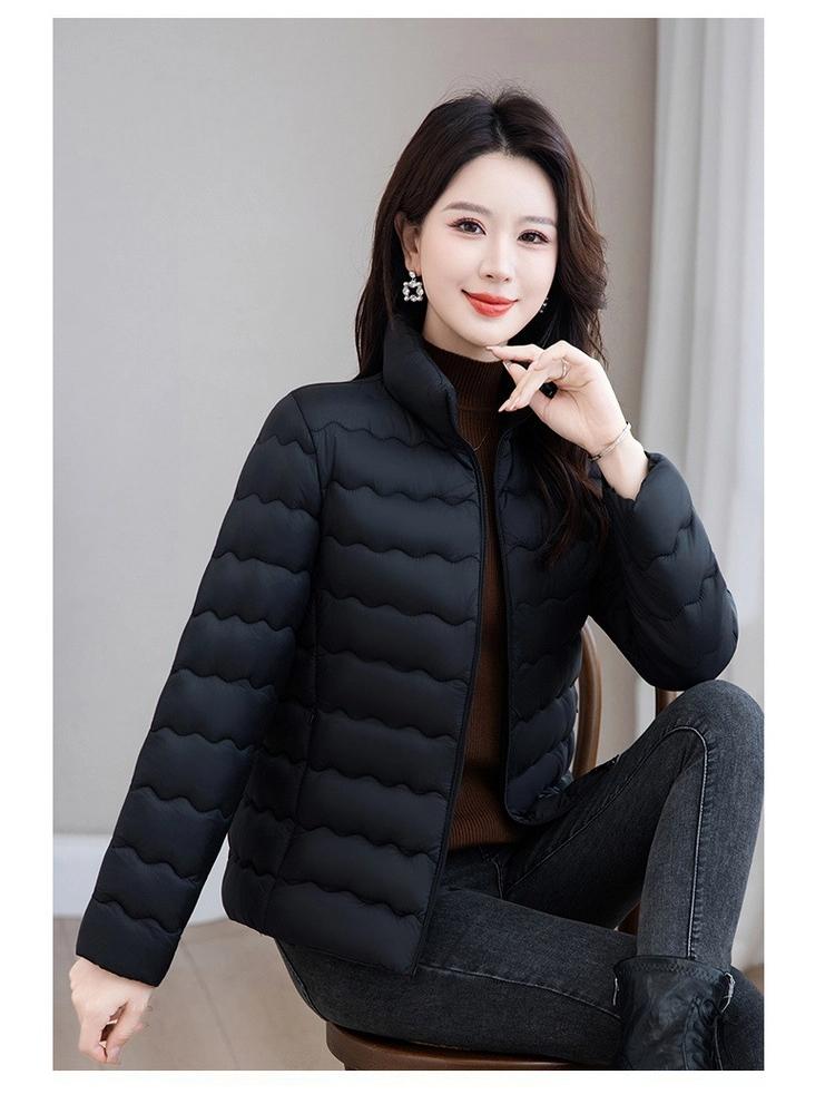 Women’s Short Quilted Windproof Thin Lightweight Winter Jacket