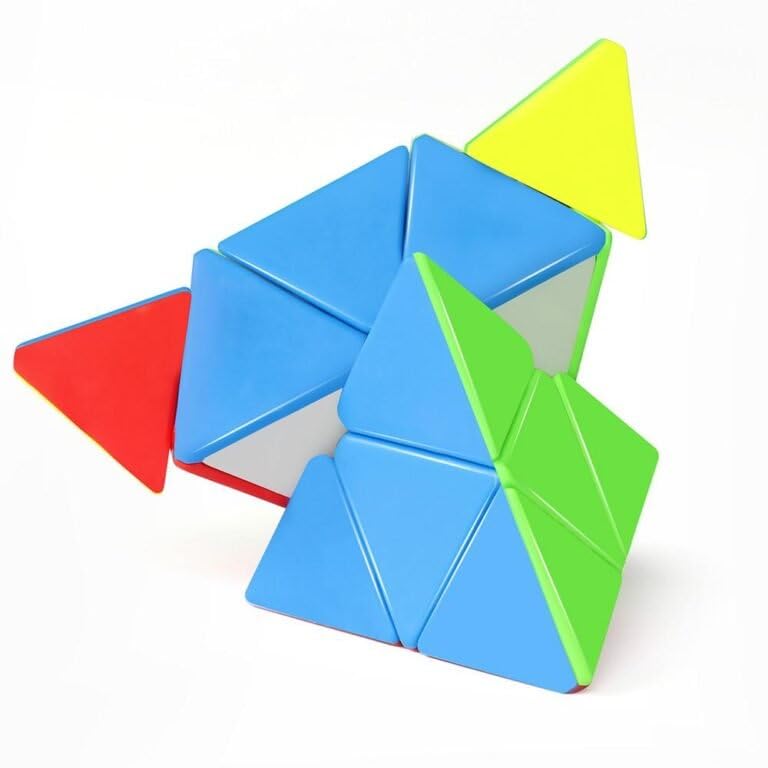 Kancharo Kiji Cube [Includes Pouch for Convenient Storage] (Stickerless, Pyraminx)