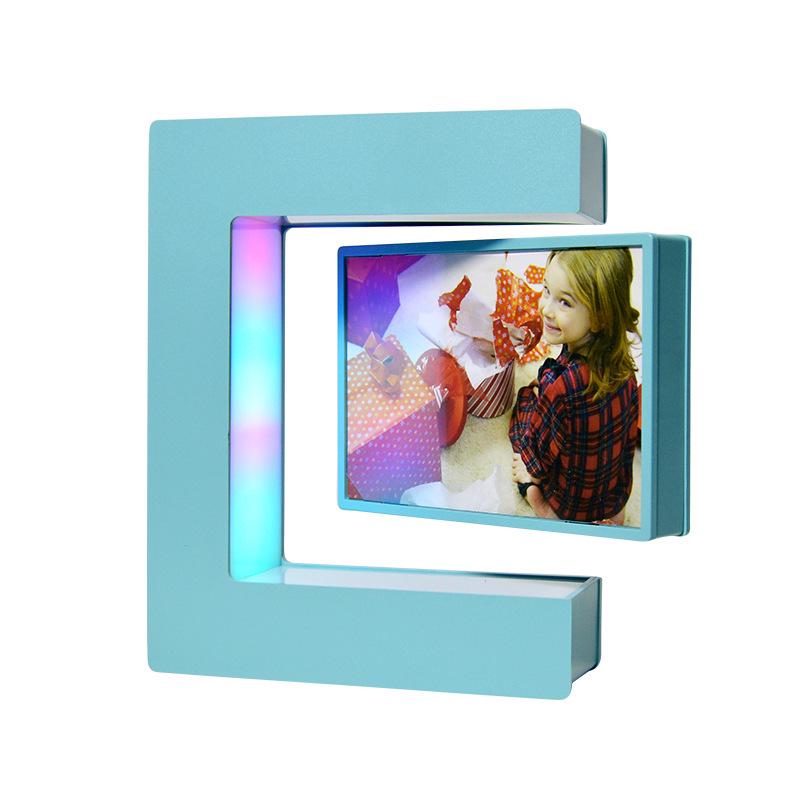 Magnetic Levitation Photo Frame - Luminous Desktop Ornament for Study or Bedroom, Perfect Suspended Holiday Gift.