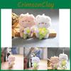 Fluffy Pig Plush Keychain Soft Animal Backpack Decoration Cute Pink White