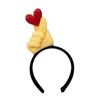 Plush Funny Gesture Headband Give The Thumbs-Up Hand Heart Plush Hairband Hair Ornament Party Dress Up Cosplay Hair Hoop