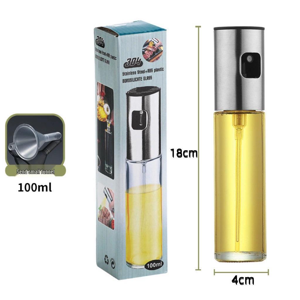 

Премиальный стеклянный флакон-спрей для масла из нержавеющей стали 304 с дозатором нажимного типа для домашнего использования