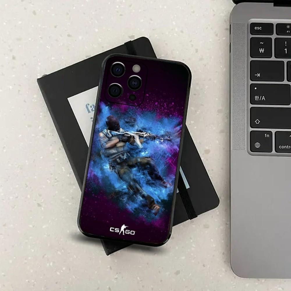 C-Counter Strike 2 CS GO Game Phone Case For Apple iPhone 15,14,13,12,11,Pro,X,XS,Max,XR,Plus,Mini Soft Black Cover