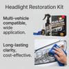 Headlight Restoration Kit Polishing Compound 100ML Protective Agent 20ML Sponge Towel Included for Automotive Headlight Lens Maintenance
