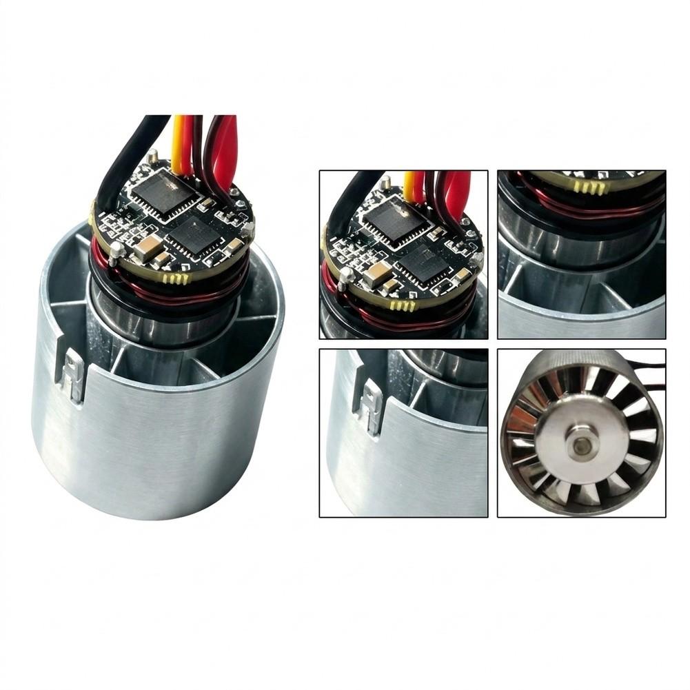 Brushless Ducted Motor 7.4V 12V Stainless Steel Design with Fan for For Esc Integration in Cooling and Motion Control