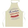 Planetee Educational Kitchen Apron World's Best | Original Humorous Gift for Cook Clothing Blouse