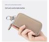 Genuine Leather Multifunctional Zipper Lock Car Key Case