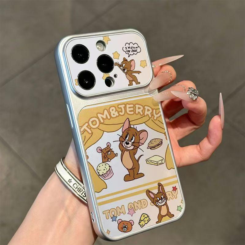 Cat and Mouse Holder Mobile Phone Case for Iphone16promax Apple 17 Mobile Phone Case Electroplating Second Change Case