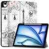 Funda para iPad Air 2024, funda M2 de piel sintética pintada, protectora para iPad Air de 13 y 11 pulgadas (2024), con soporte para bolígrafo.