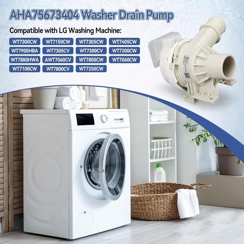 Drain Pump for L-G Washer – Replaces AHA75673404 AHA75673402 AP6978814 PS12748410 – Fits WT7300CW WT7405CW WT7250CW WT7155CW and More