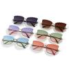 Cat'S Eye Sunglasses, Trendy Half-Frame Metal Trimmed Glasses, Personalized Diamond-Encrusted Sunglasses For Women