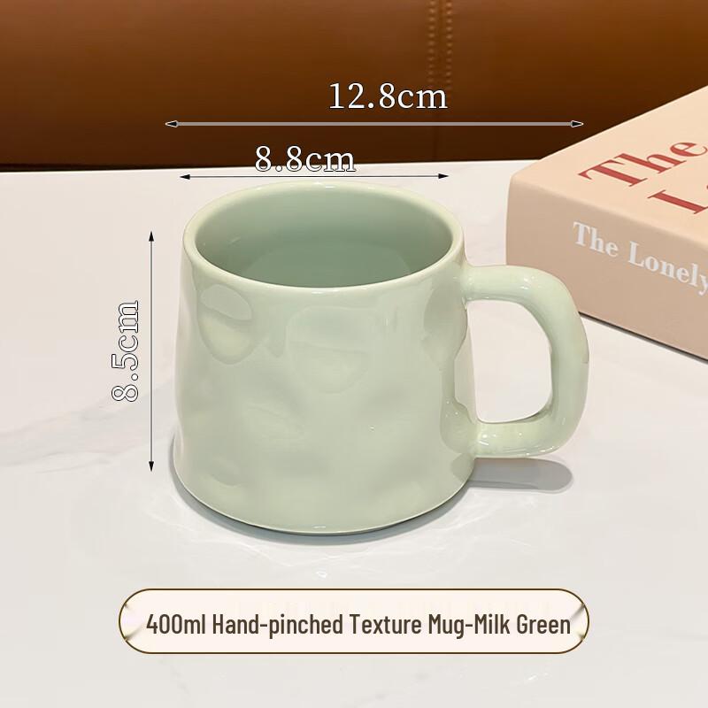 

Yudefeng Hand-Pinched Ceramic Coffee Mug with Spoon