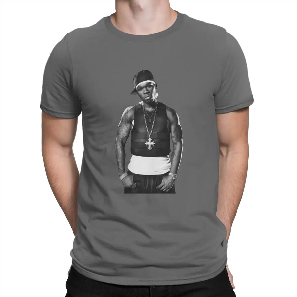 Beliebtes amerikanisches Rap-Sänger T-Shirt für Herren 50 Cent Mode 100% Baumwolle T-Shirts Rundhals Kurzarm T-Shirts Geschenkidee Oberteile