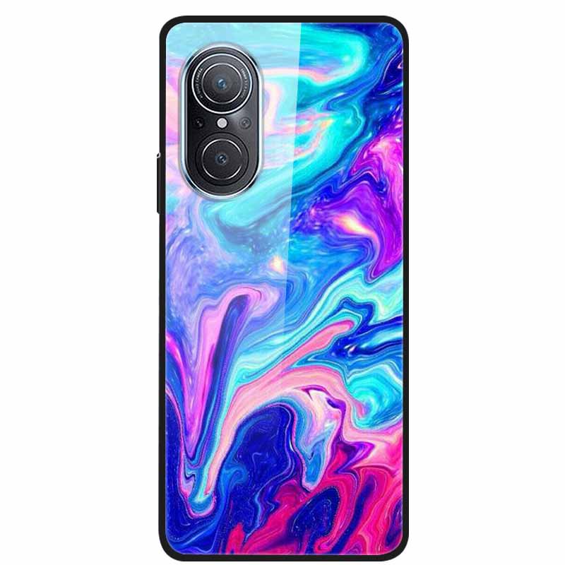 For Huawei Nova 9 10 Case Marble Tempered Glass Cover Hard Back Case For Huawei Nova9 10 SE Capa Nova10 Shockproof Funda Coque