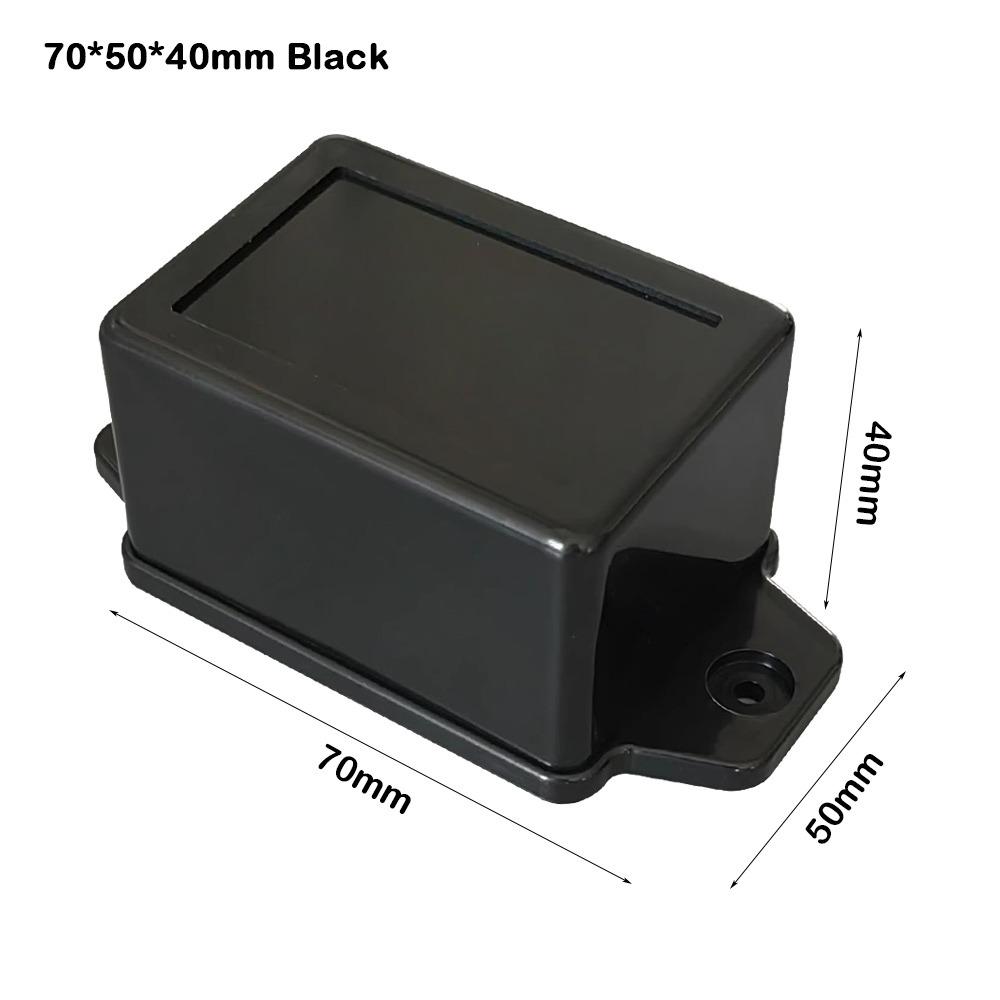 ABS Plastic Storage Case White Black Housing Instrument Case  Electronic Supplies