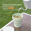 Ins Style Collapsible Silicone Water Cup, Portable Foldable Travel Mug for Camping & Washing