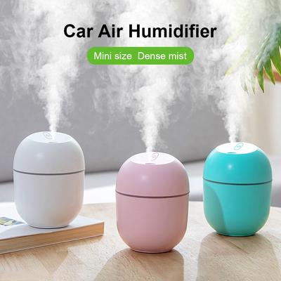 1PC Portable USB Ultrasonic Air Humidifier Essential Oil Diffuser Car Purifier Aroma Anion Mist Maker with LED Lamp Romantic Light