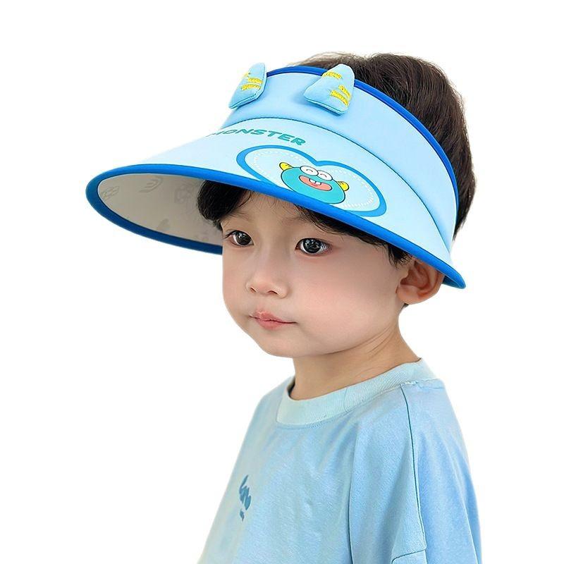 Kinder Sonnenschutzhut Sommer Mädchen UV Anti Luft Zylinder Cartoon Baby Junge Große Krempe Outdoor Sonnenhut