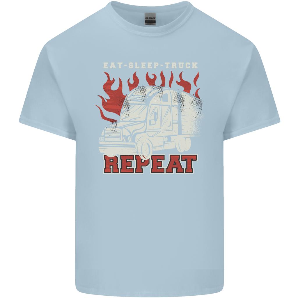 Lorry Driver Eat Sleep Truck Trucker Unisexs Light Cotton Tshirt