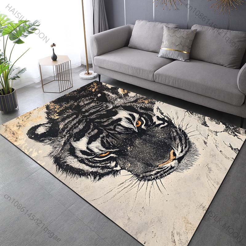 New Product Japanese Style Tiger Carpet for Living Room Bedroom Sofa Home Decor Non-slip Floor Mat Modern Rugs Large Size