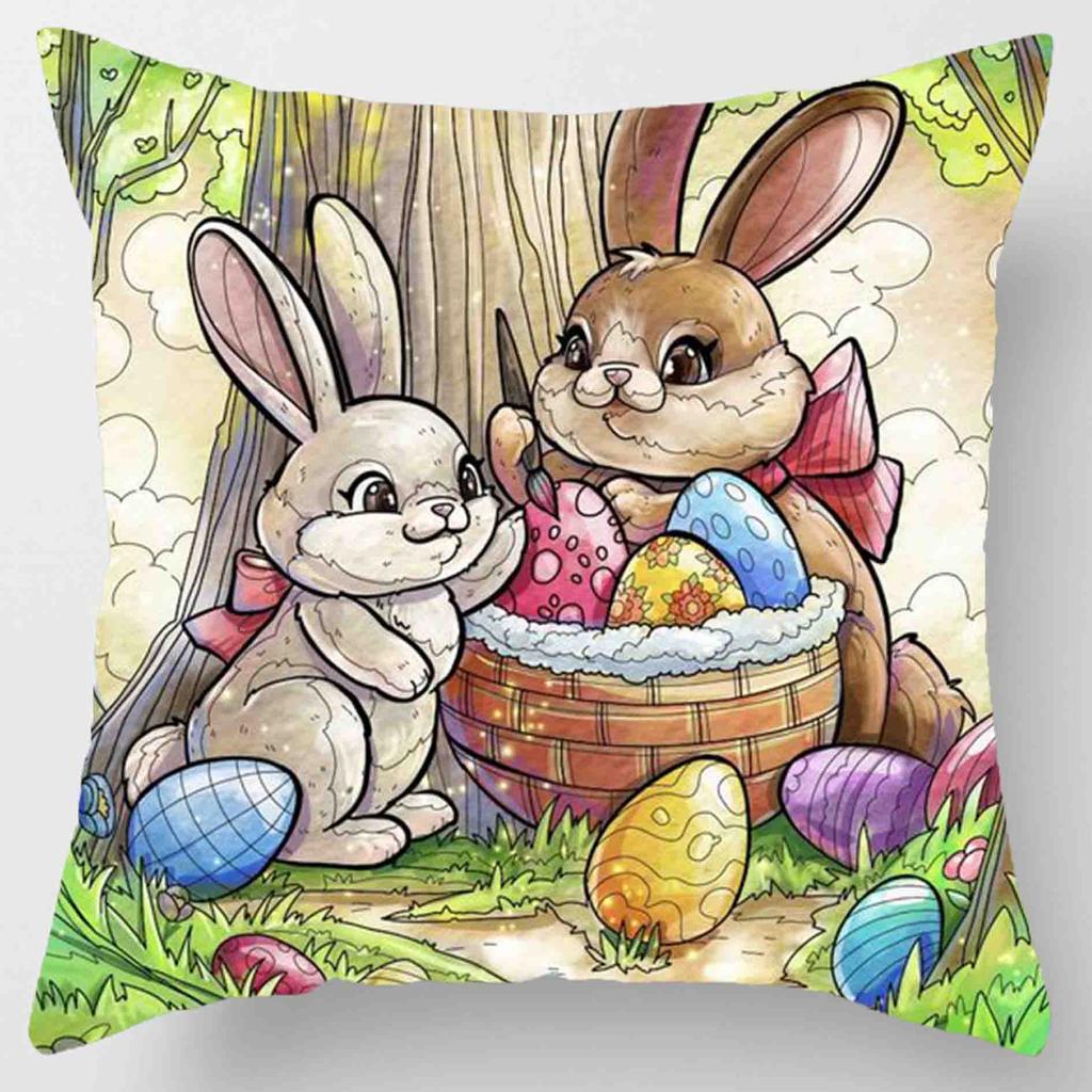 2024 new Easter pillowcase Home decoration bed sofa cushion pillow case