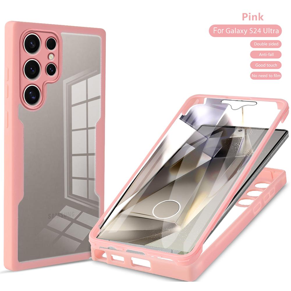 360 Full Body Protection Clear Case For Samsung S25 S24 Ultra S23 Plus S22 S21 FE A55 A35 A25 A54 A34 A14 A73 A53 Soft Cover