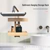 Wall-Mounted Bathroom Storage Rack with Hooks