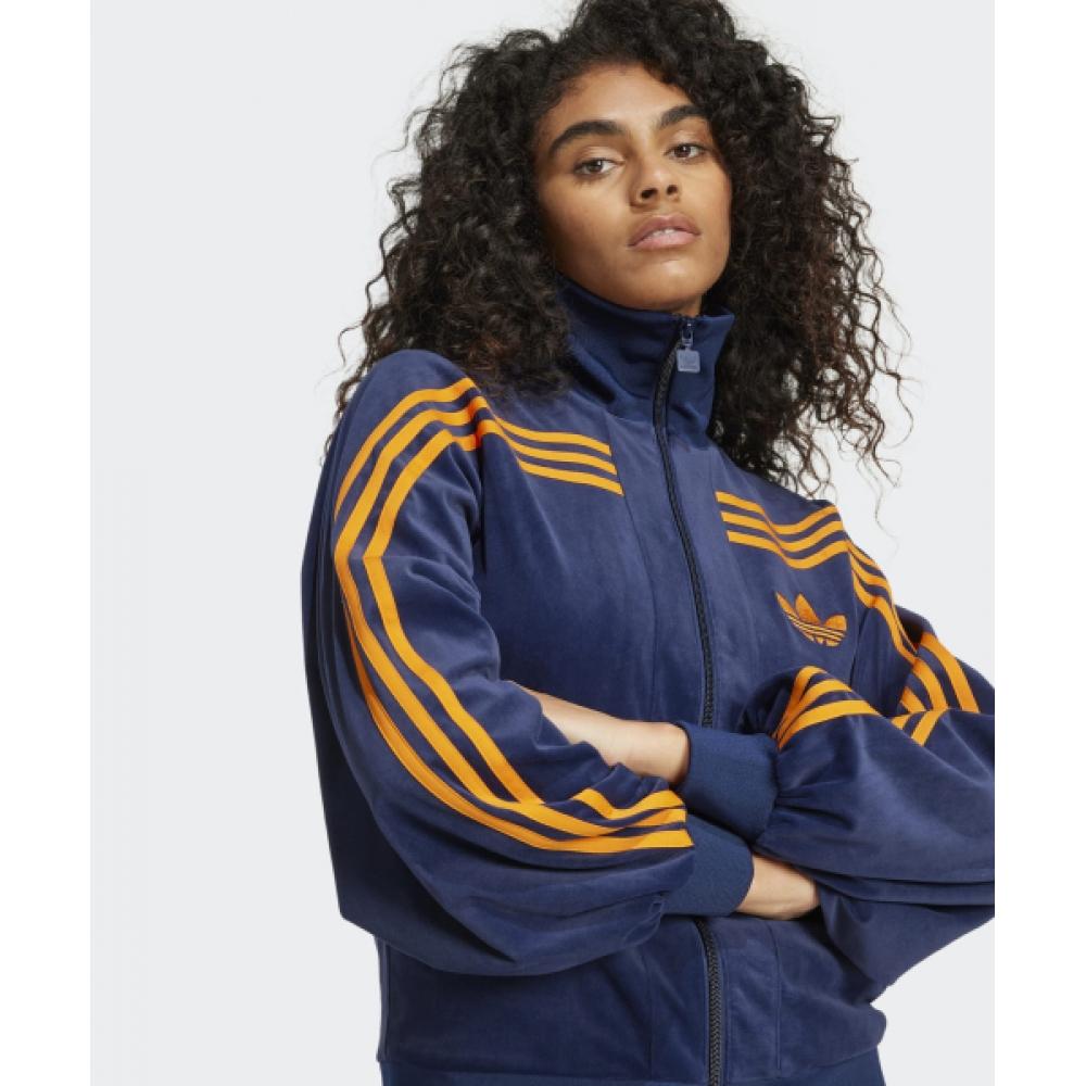 ジャケット adidas 70s velor track top navy orange Buy Adidas 70s Velour Track Top Navy Orange Jn8287 at