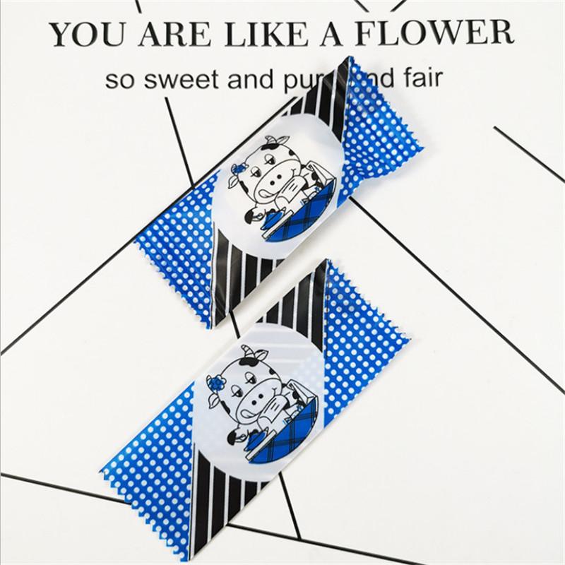 200Pcs Cartoon Animal Printed Handmade DIY Nougat Plastic Food Packing Candy Wrapping New Year Party Gift Bakery Bags